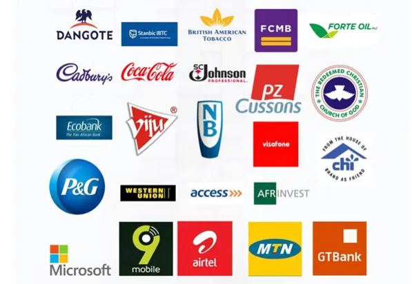 Logos of organisations BaudiT has worked with: Dangote, Stanbic IBTC, British American Tobacco, FCMB, Forte Oil, Cadbury, Coca-Cola, SC Johnson Professional, PZ Cussons, RCCG, Ecobank, Viju, Visafone, CHI, P&G, Western Union, Access Bank, Afrinvest, Microsoft, 9mobile, Airtel, MTN and GTBank